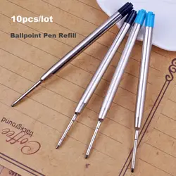 10PCS Fine Cross Style Blue/Black Ink 0.5mm Medium Nib Ballpoint Pen Refills