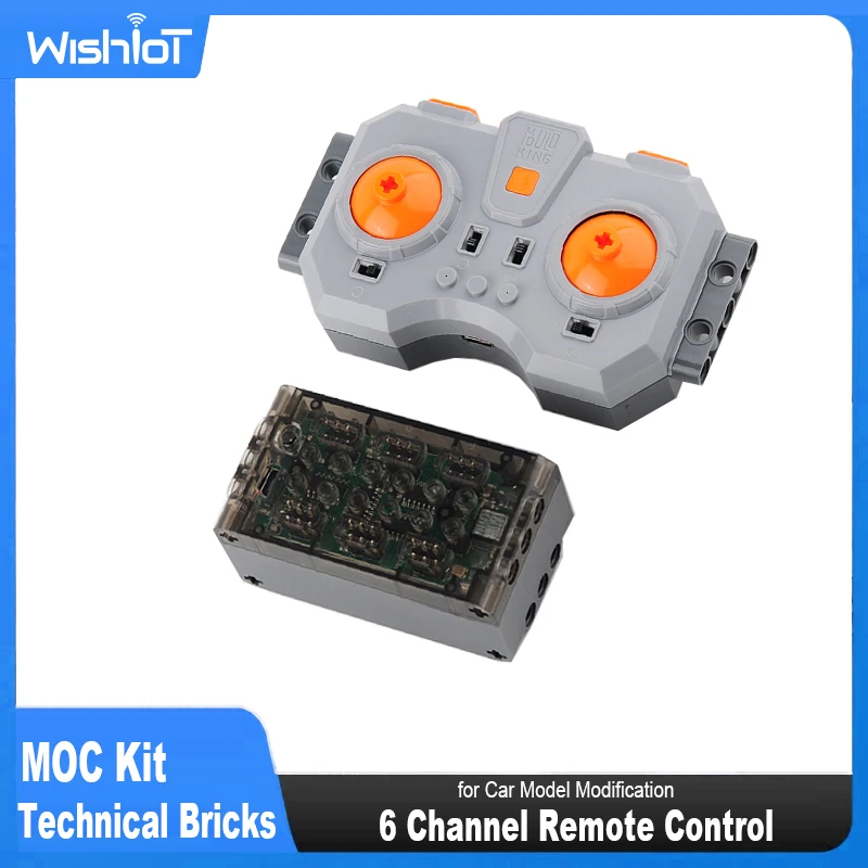 MOC Toy 6 Channel Remote Control 6.0 Powered Module High Power Fast Charge Support APP Control for Car Model Modification