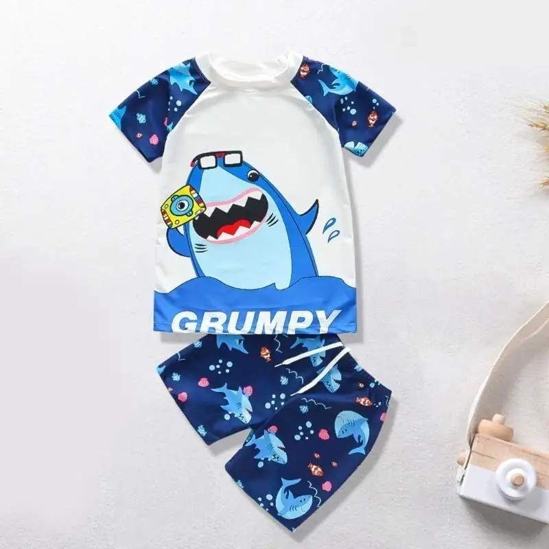 youth Boys Swim Attire Boys Swimwear Set Comfortable Suit for Water Sports A2UB