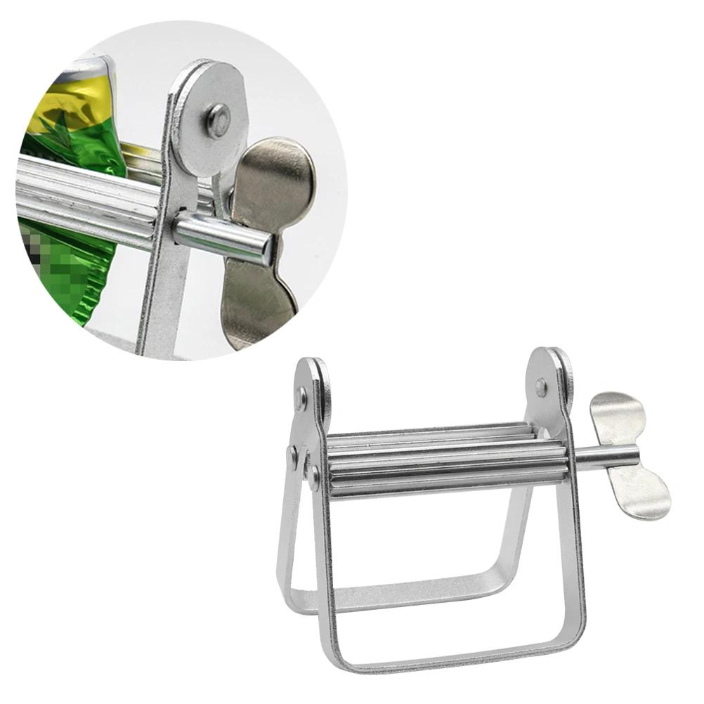 

1pc Aluminum Alloy Tube Squeezer Toothpaste Extruder Facial Cleanser Squeezer For Cosmetics Lotions Creams Efficient Squeezing