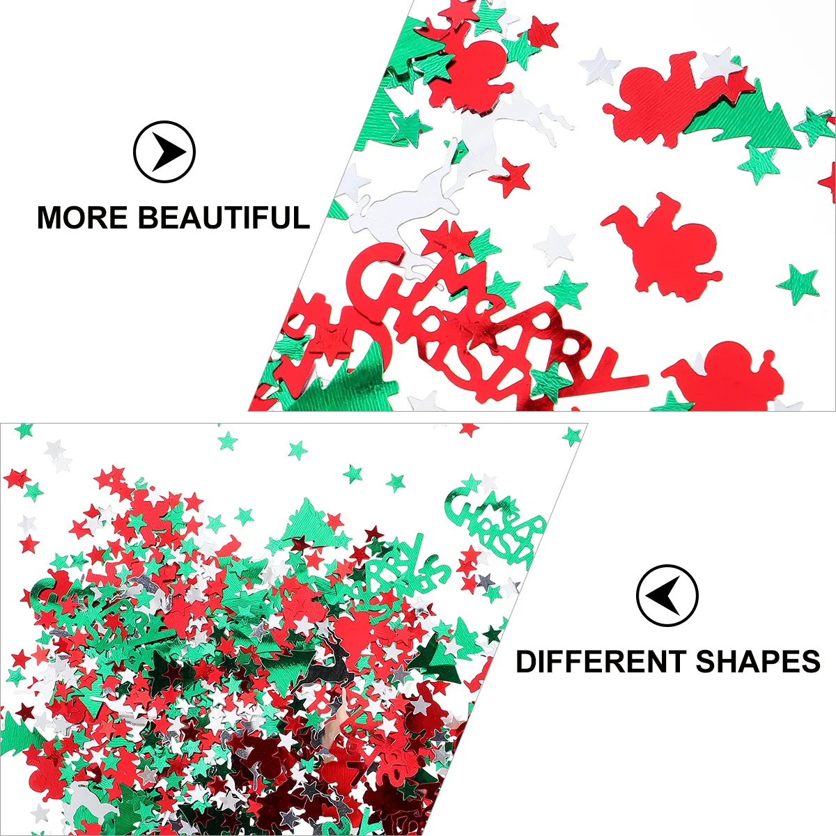 

Christmas Confetti Plastic Snowflake Party Decoration Colorful Xmas Tree Decor for Holiday Wedding Carnival New Year