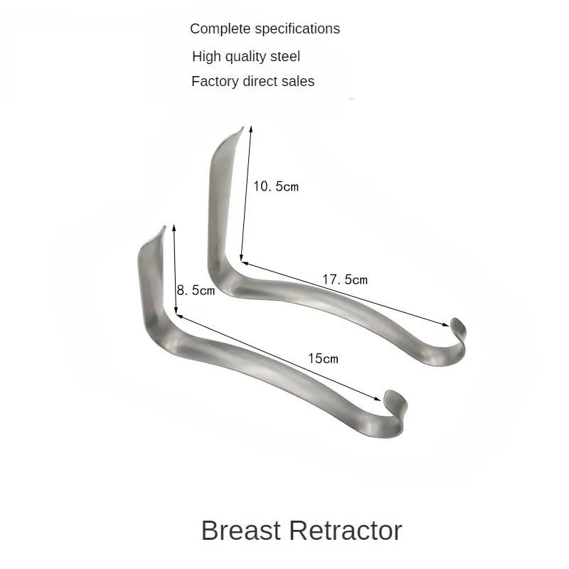 Breast Enlargement Retractor Loop Handle Wide Blade Stainless Steel Surgical Retractor L Shape