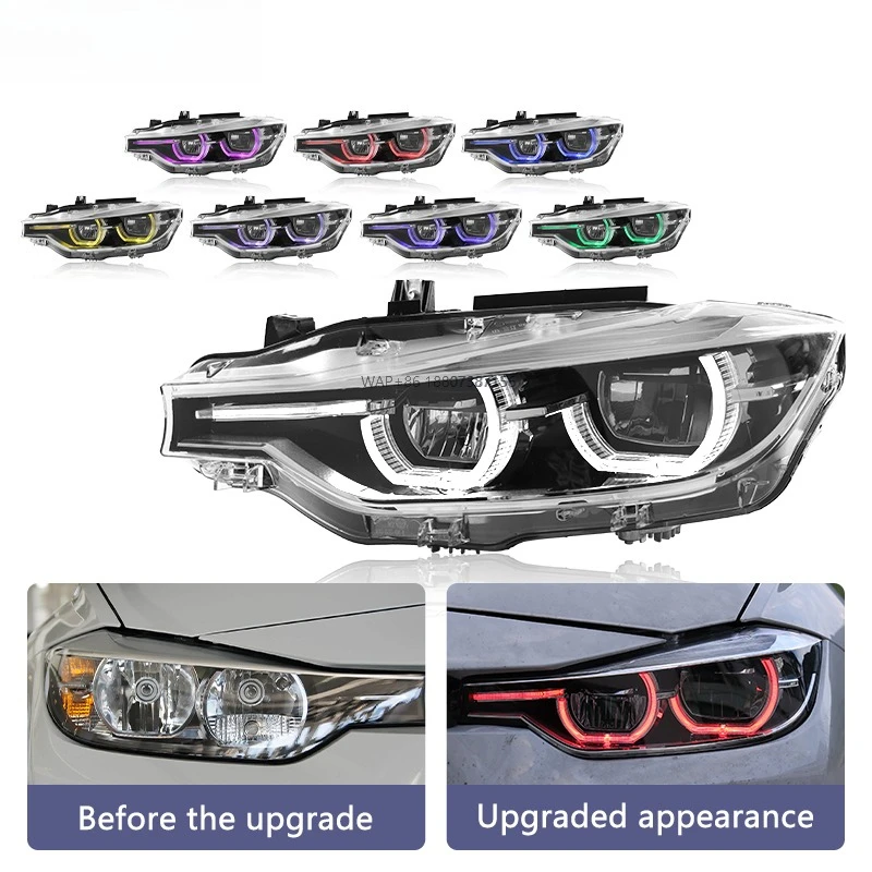 

JUSHUN LED Headlights for 3 Series F30 F31 F35 M3 F80 2013-2018 Head Lights Colorful Daytime Running Lights