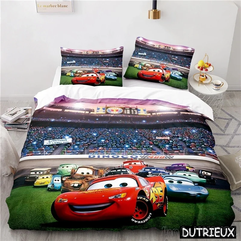 Cars Lightning McQueen 95 Duvet Cover Set HD Comforter Cover for Kids Bedding Sets Bedclothes Bedroom Decor