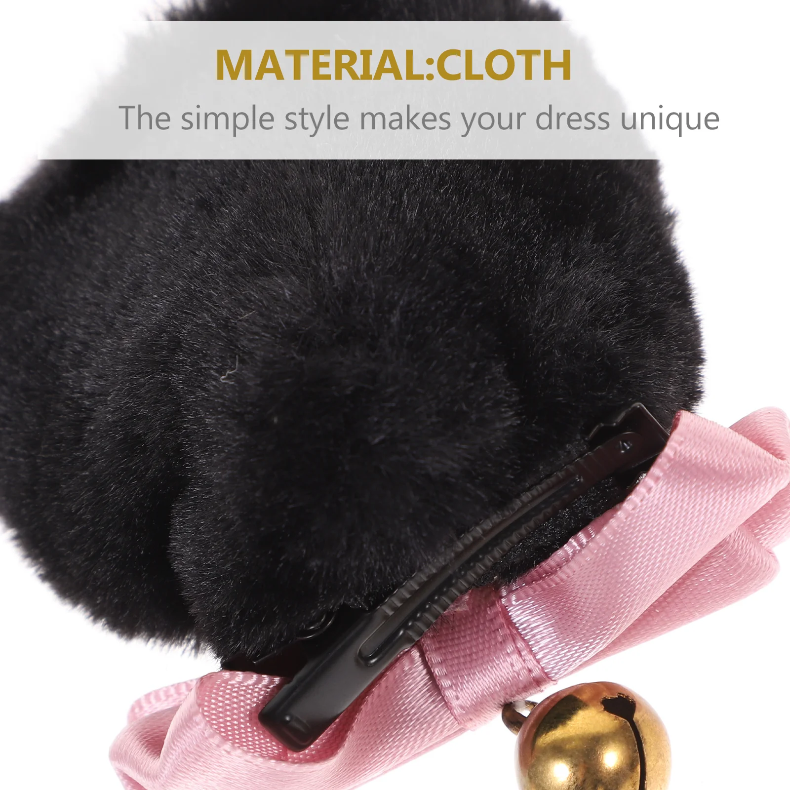 곰 귀 꼬리 머리핀 세트 귀여운 코스프레 파티 의상 액세서리 할로윈 곰 머리핀 리본 여성 소녀용