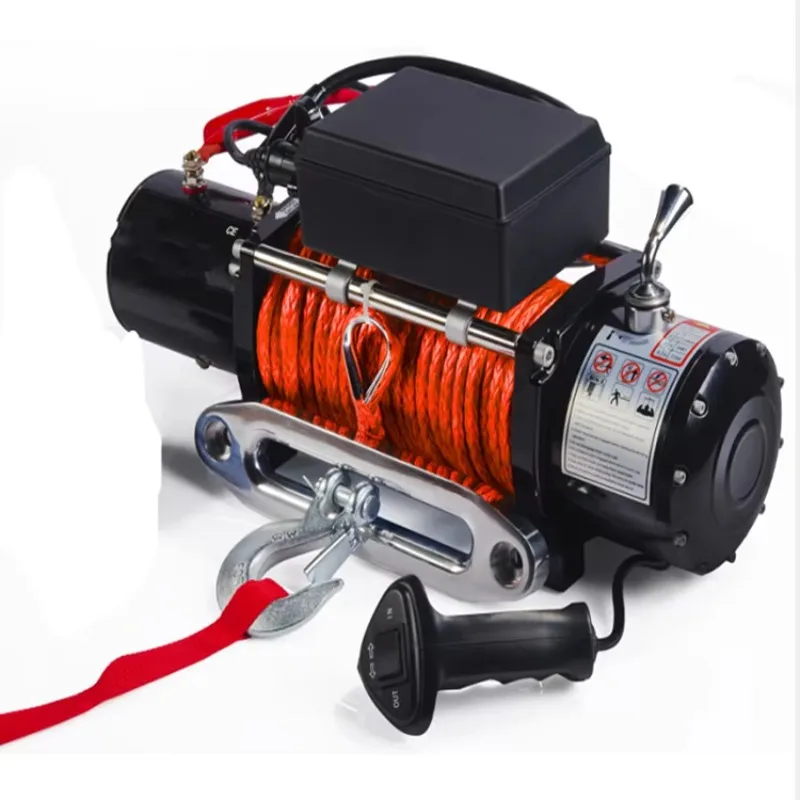 

4x4 Application Electric 12v/24v Winch with Steel Wire Synthetic Rope 12000lbs Capacity Cable Source