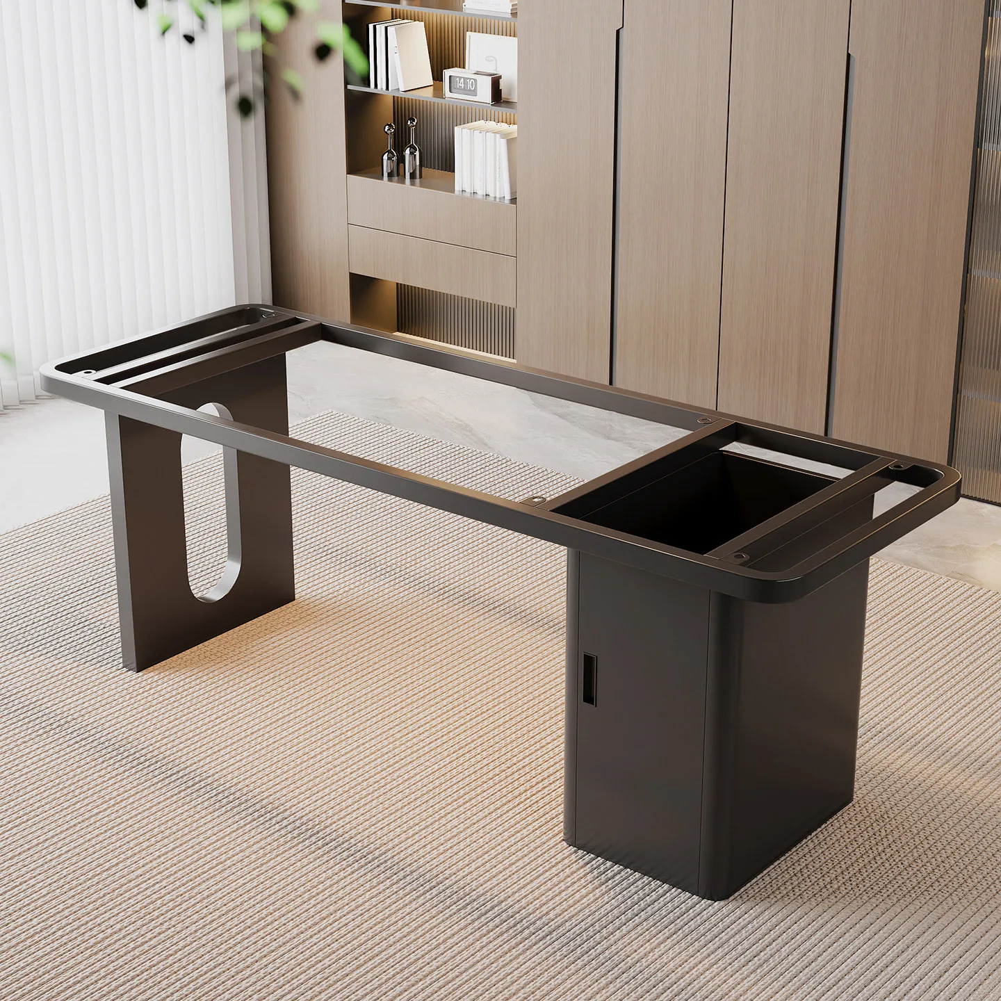 CX simple tea table support frame rock slab tea table base marble table foot bracket