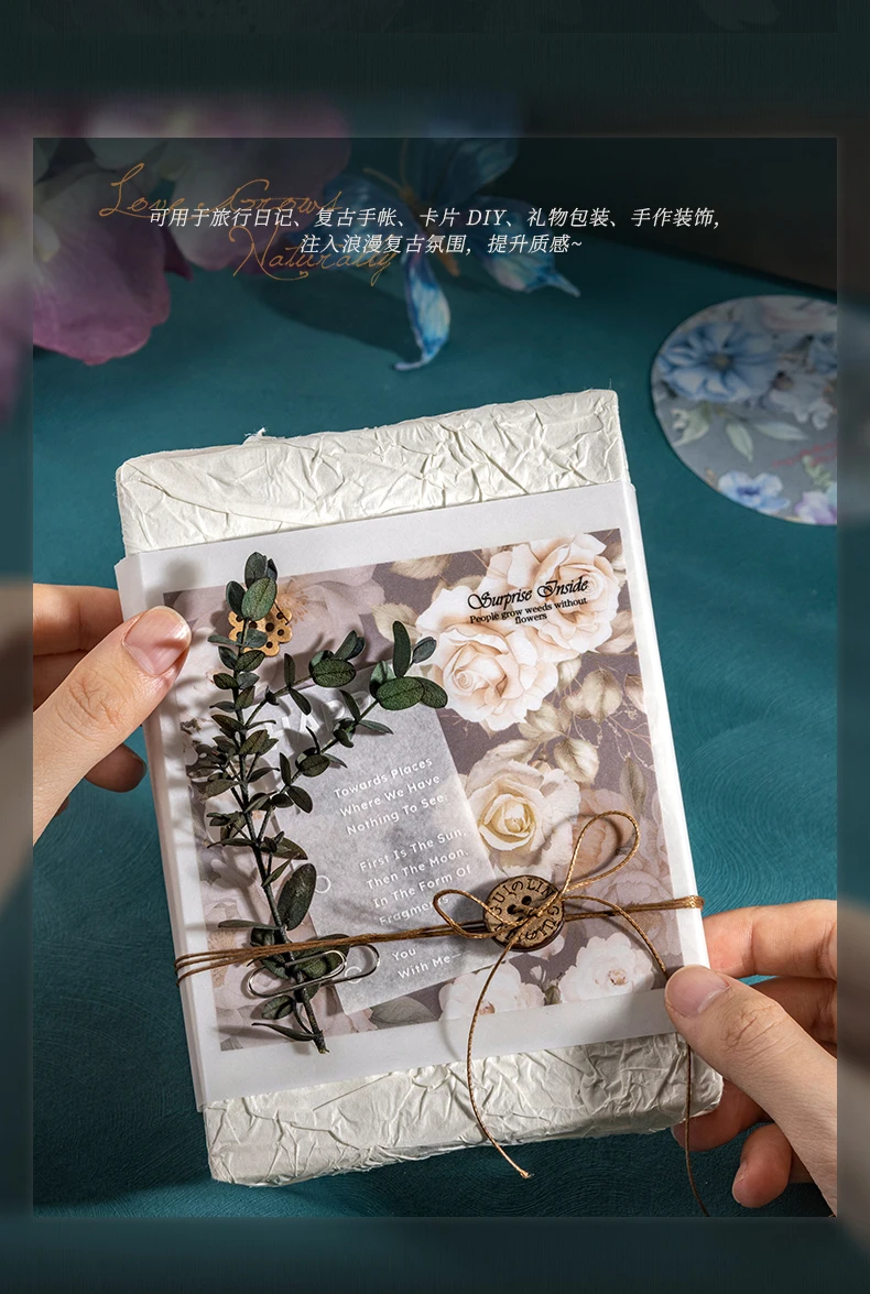 Journal GO 10 Stück große Aufkleber mit Blumenblüten für Scrapbooking, Hintergrunddekoration, Journal, Karten, Album, DIY-Materialien – Detail 8