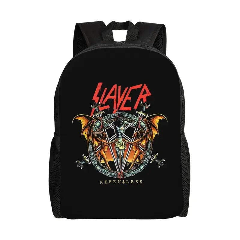 Custom Heavy Metal Rock Slayers Logo Backpack for Boys Band College School Travel Bags Women Men Bookbag Fits 15 Inch Laptop