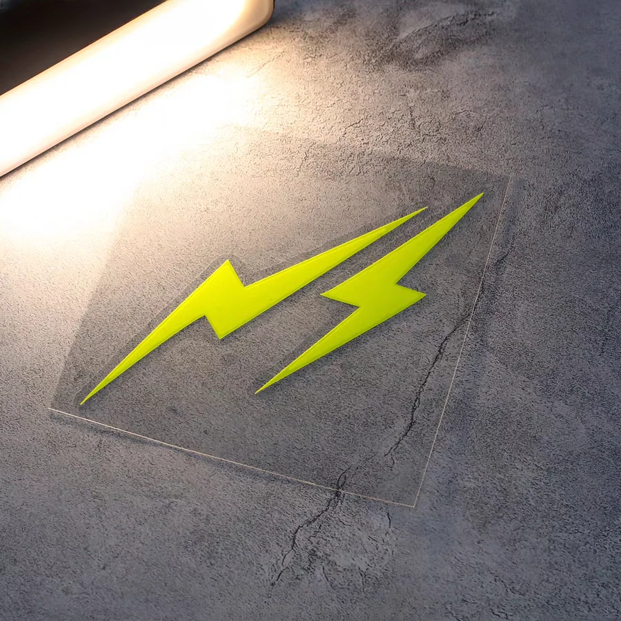 2 Pezzi Adesivi Moto Olografici Impermeabili Effetto Fulmine Arcobaleno in Vinile per Casco, Parafango, Serbatoio Carburante, Decorazione Carrozzeria Off-Road