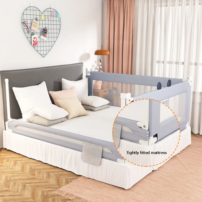 150cm Newborn Bed Fence Baby Guard Rails Baby Anti-fall Bedside Blocking Travel Folding Child Convenient Guardrail (59inch)