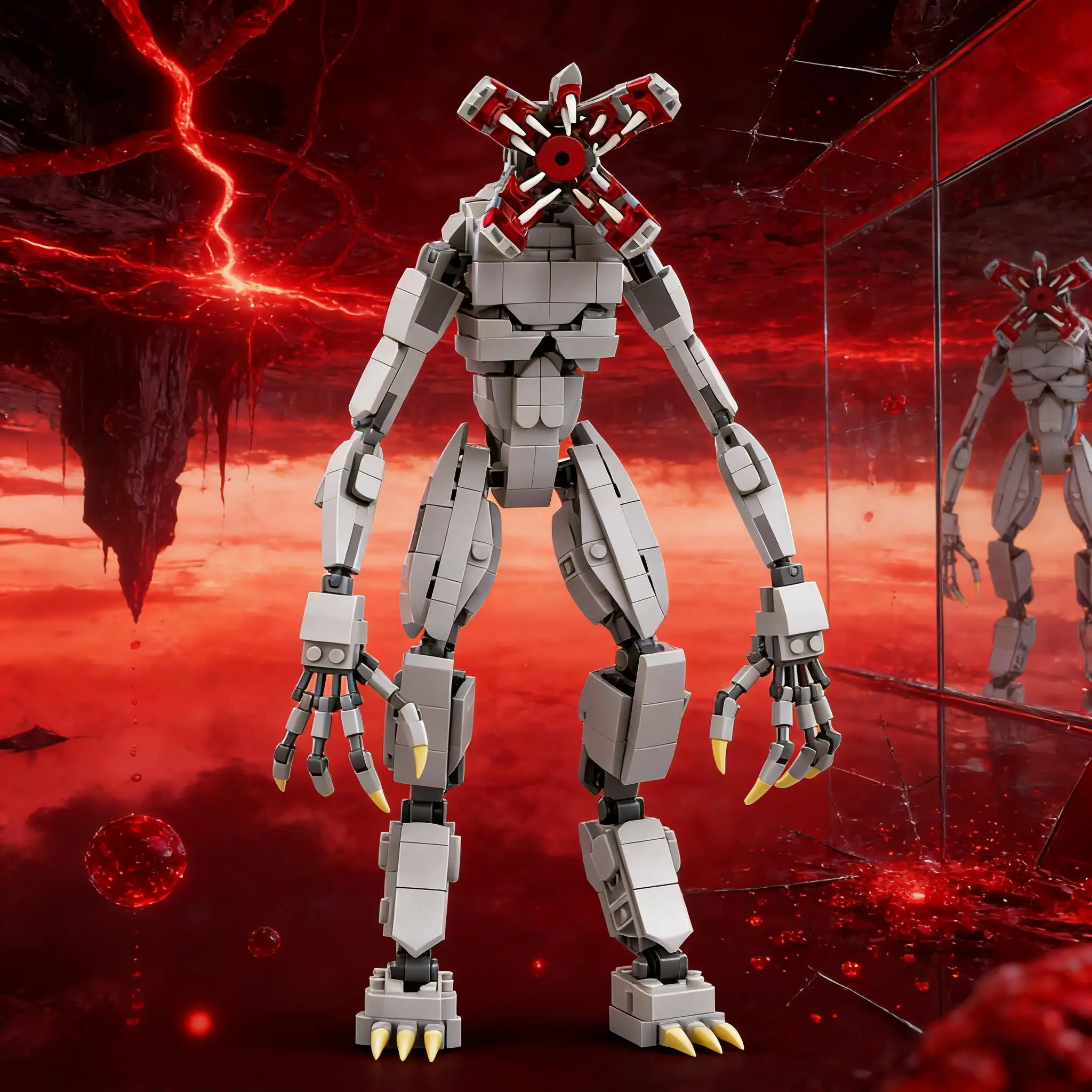 

Конструктор Moc 596 деталей, серия «Креатив», «Демогоргон», научно-фантастический триллер, по мотивам сериала, мясорубящий цветок-монстр, игрушка для сборки для детей