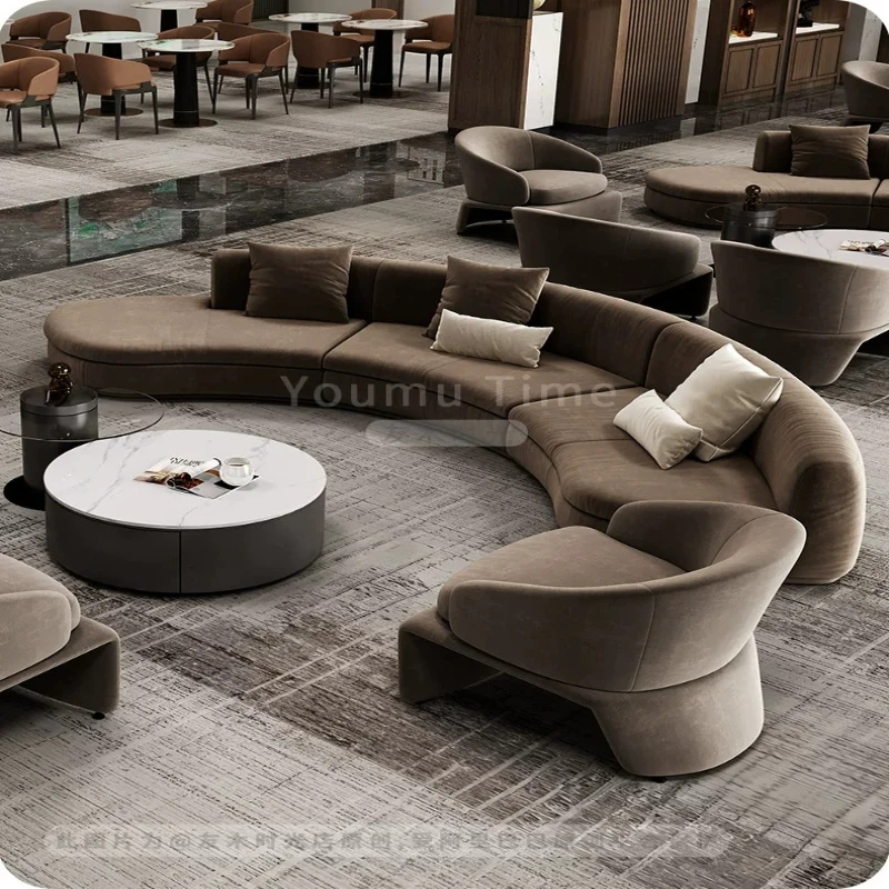 

LH Sales Office Lobby Reception Negotiation Sofa Coffee Table Combination Reception Table and Chair