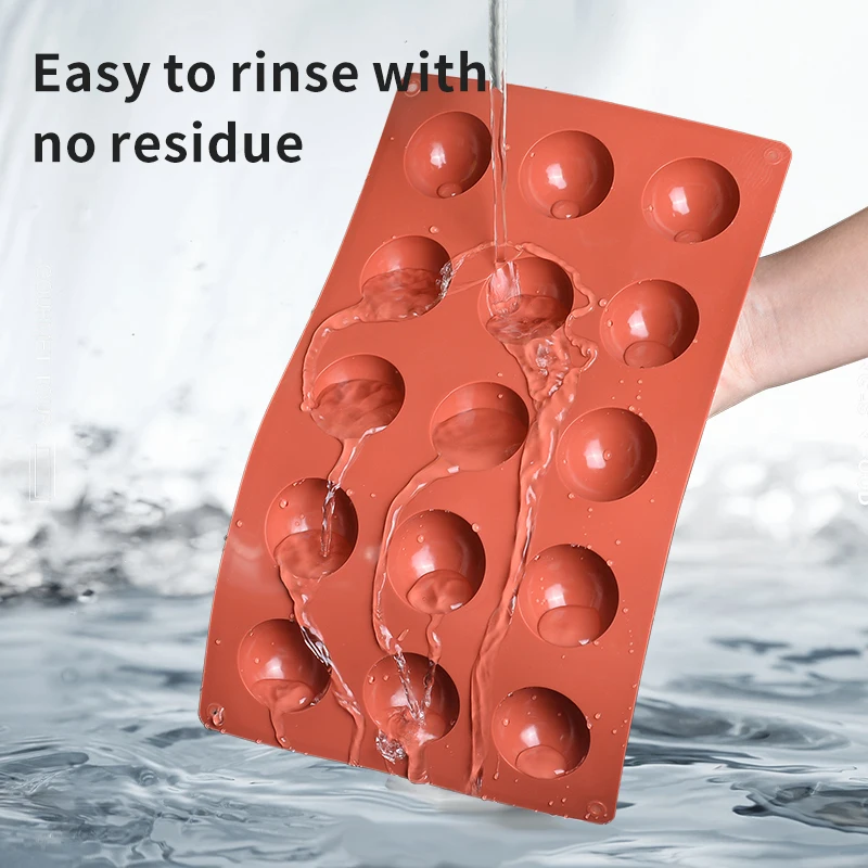 Walfos molde de chocolate silicone semi esfera molde de cozimento para pastelaria doces pudim mousse ferramentas fritadeira ar seguro acessórios cozin