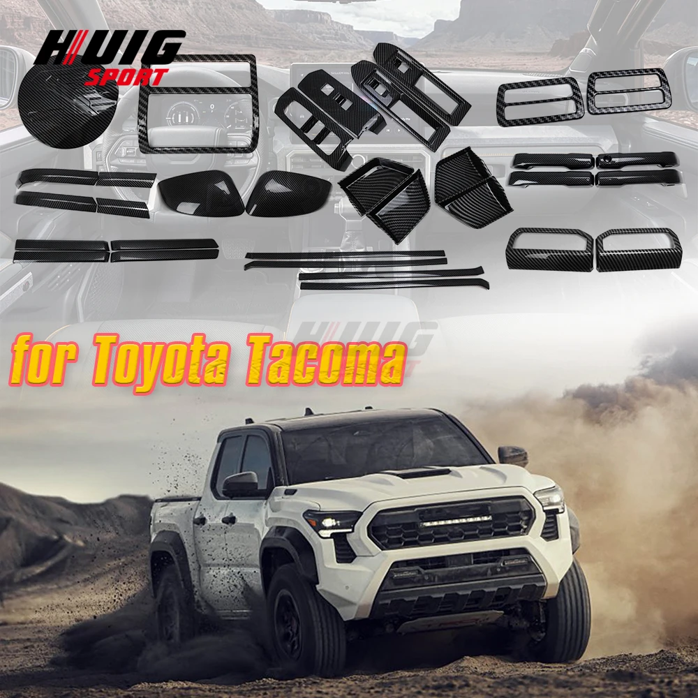 

For Toyota Tacoma 2024 Rearvie Mirror Door Handle Console AC Air Condition Switch Button Door Bowl Sill Panel Headlight Switch