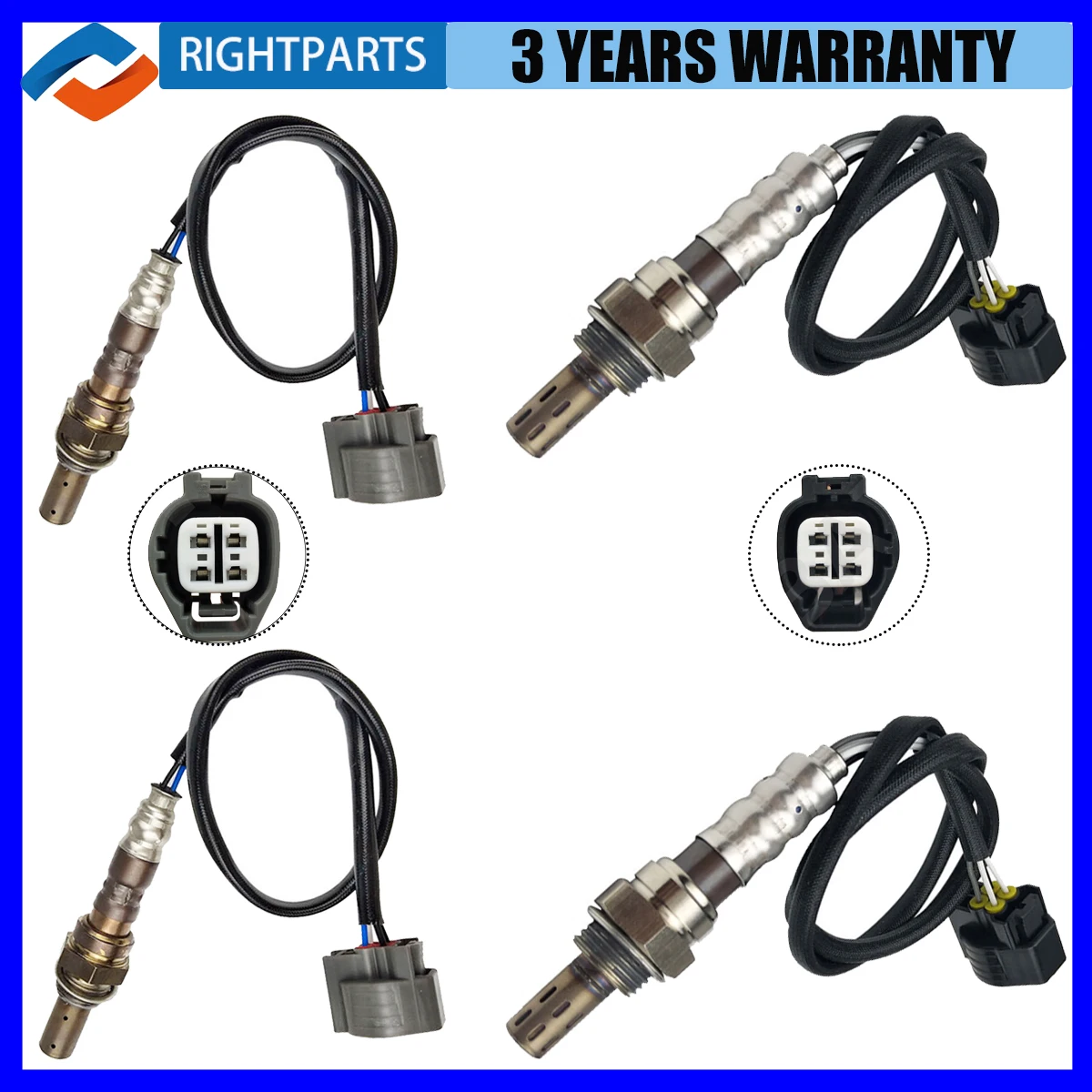 4pcs Up&Downstream Oxygen Sensor For 1999 2000 2001 2002 2003 Jaguar Vanden Plas XJ8 XJR 4.0L 2000 2001 2002 Jaguar XK8 XKR 4.0L