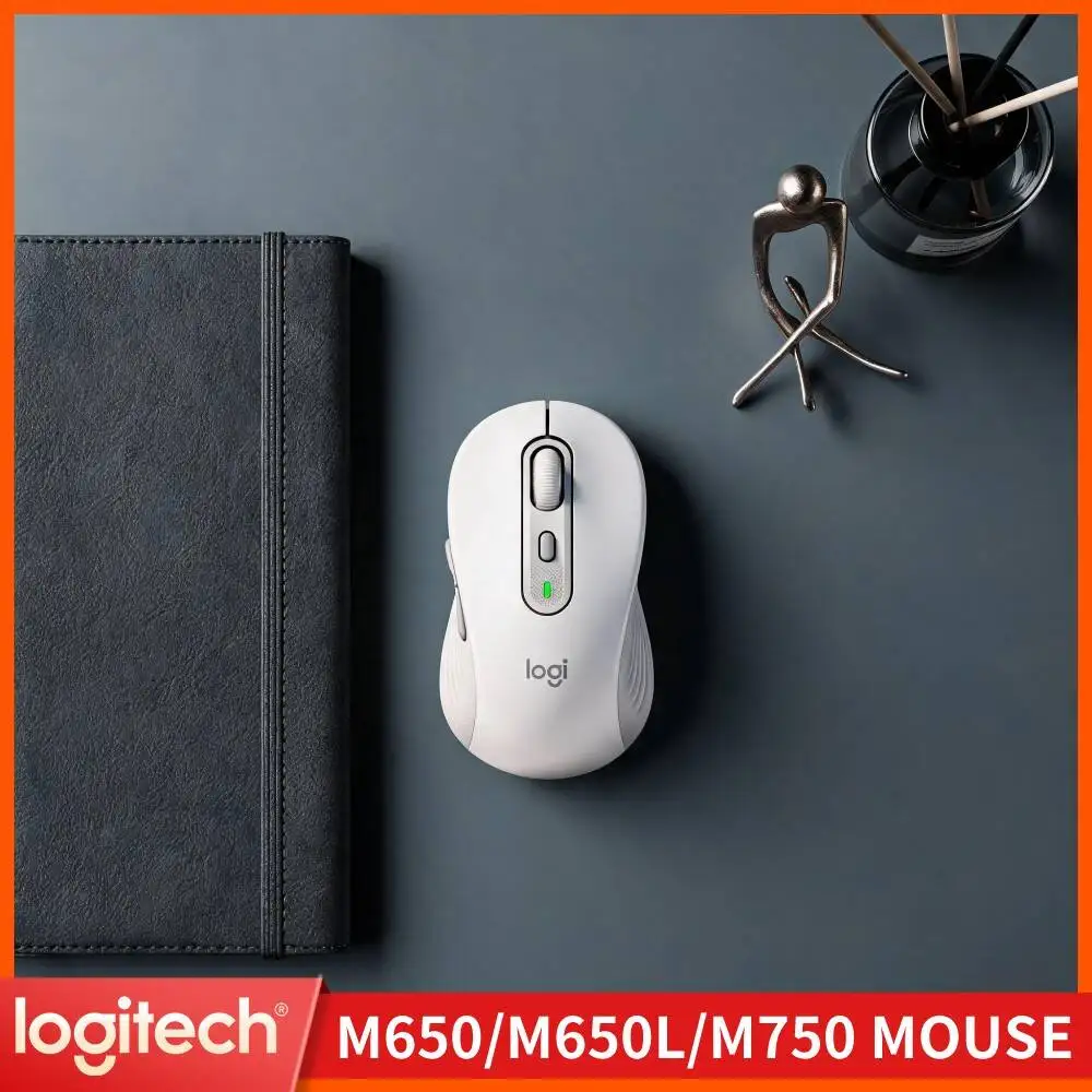 Logitech M750 Wireless Mouse - 90% Noise Reduction Tech, 4000 DPI High Precision, 3-Device Quick Sync, Eco Recycled Body