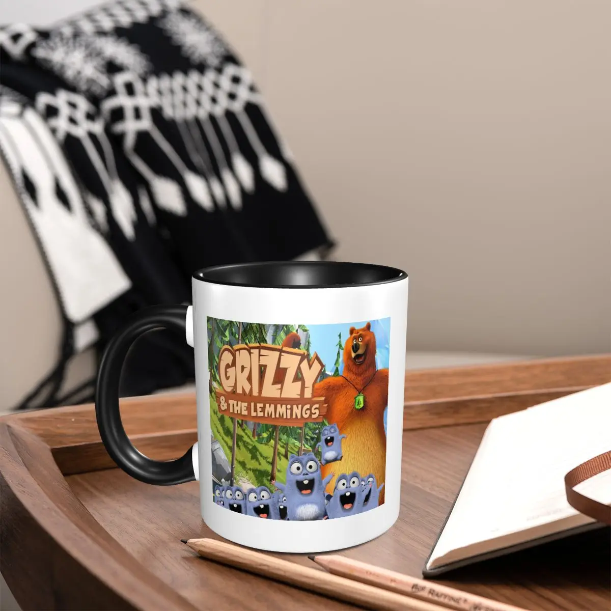 Grizzy And The Lemmings Mug Funny Ceramic Coffee Cups Tea Mugs Milk Cup Drinkware Gift for Woman Man