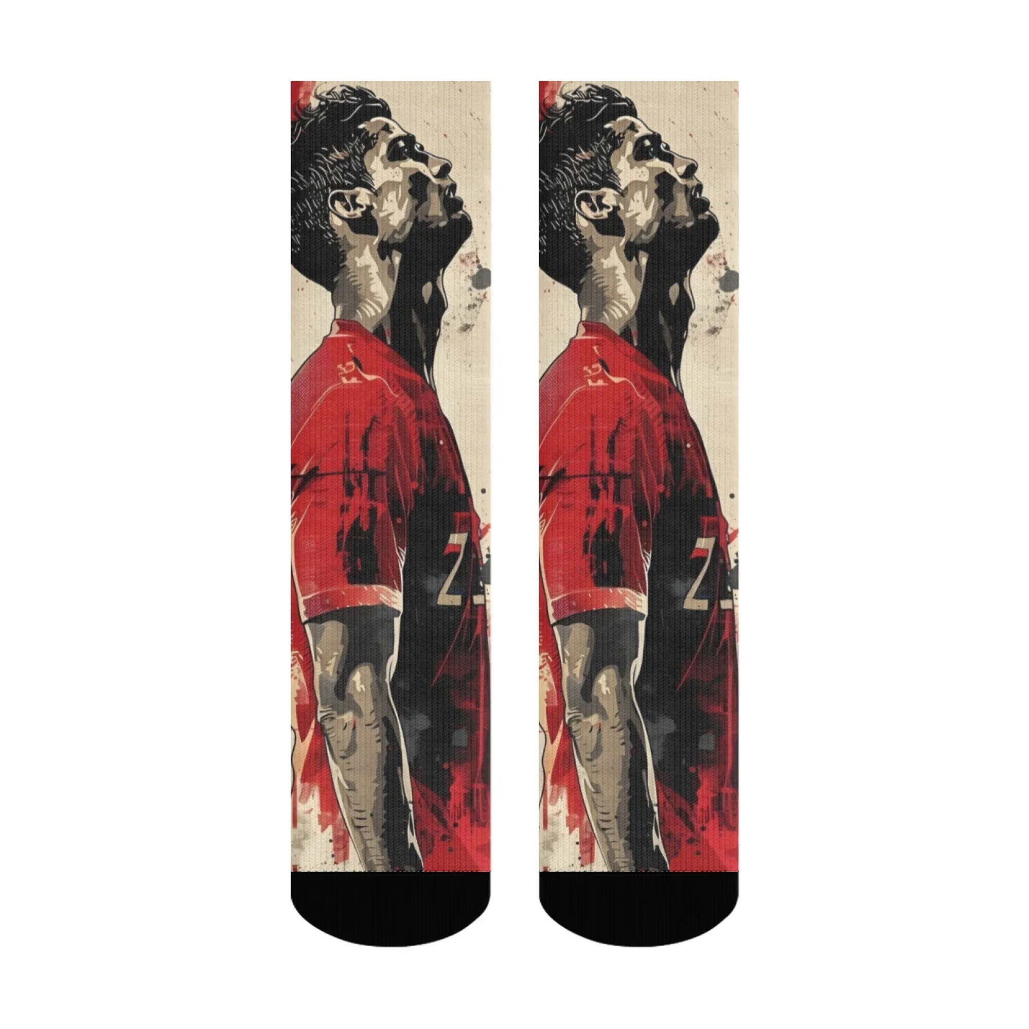 Calcetines de fútbol Superstar CR7 Cristiano Ronaldo Unisex estilo Harajuku calcetines transpirables suaves y cómodos novedad calcetines divertidos regalo
