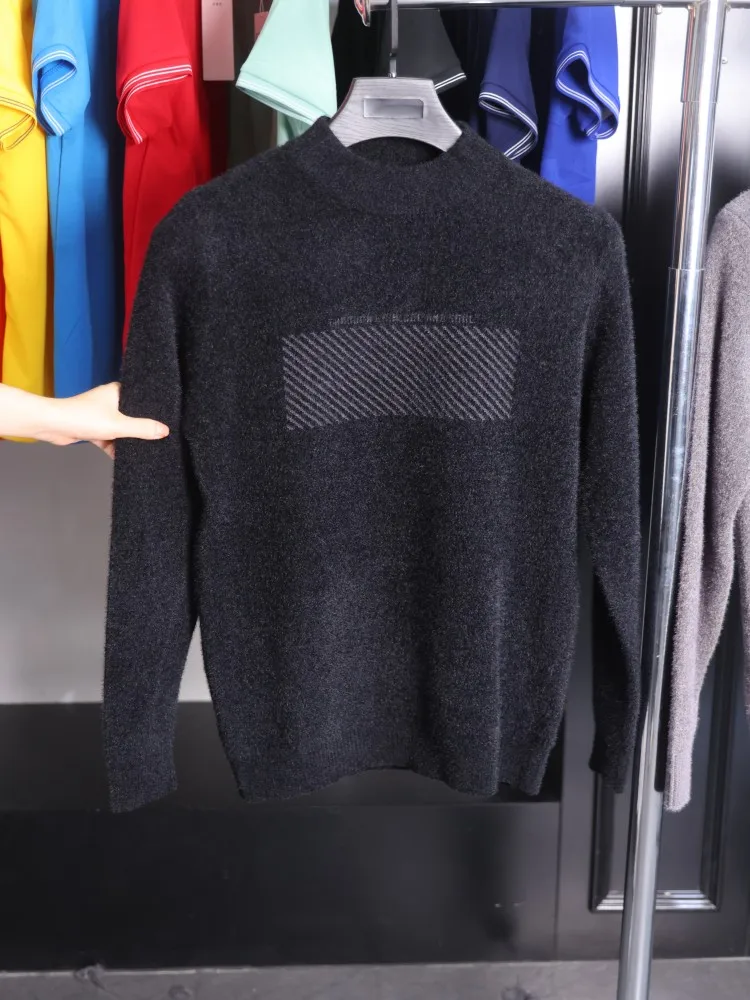 

Homesi Knitted Sweater Casual Comfortable Men's f High Collar Long Sve Faion Urban Sle Youth Autumn Winter Clothes