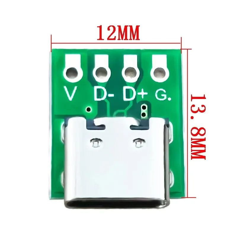 5-50 Pieces Type C Connector USB 3.1 16 Pin Test PCB Board Plate Adapter Socket For Data Line Wire Cable Transfer Data Charging