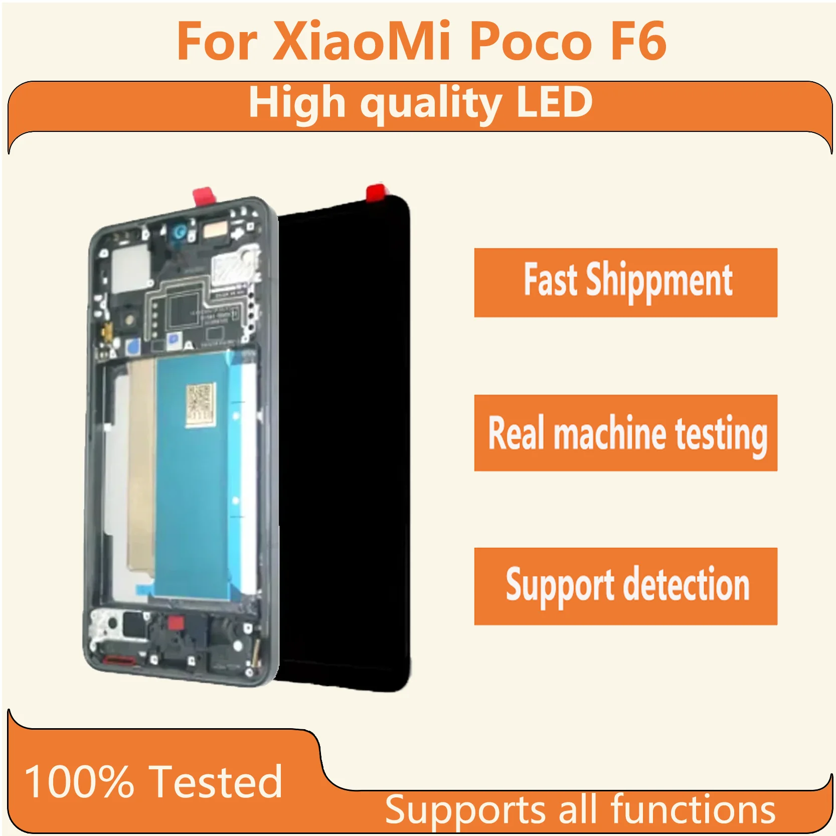 

Original xiaomiPoco F6 Pro exclusive 6.67"AMOLED LCD original liquid Crystal display touch screen digitizer assembly accessories