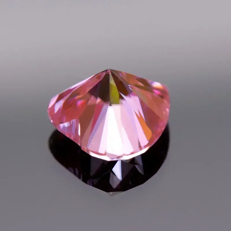 Pietra Moissanite a forma di cuore Sakura Colore rosa VVS1 con certificato GRA Pass Diamond Tester Charms Top Materiali per la creazione di gioielli