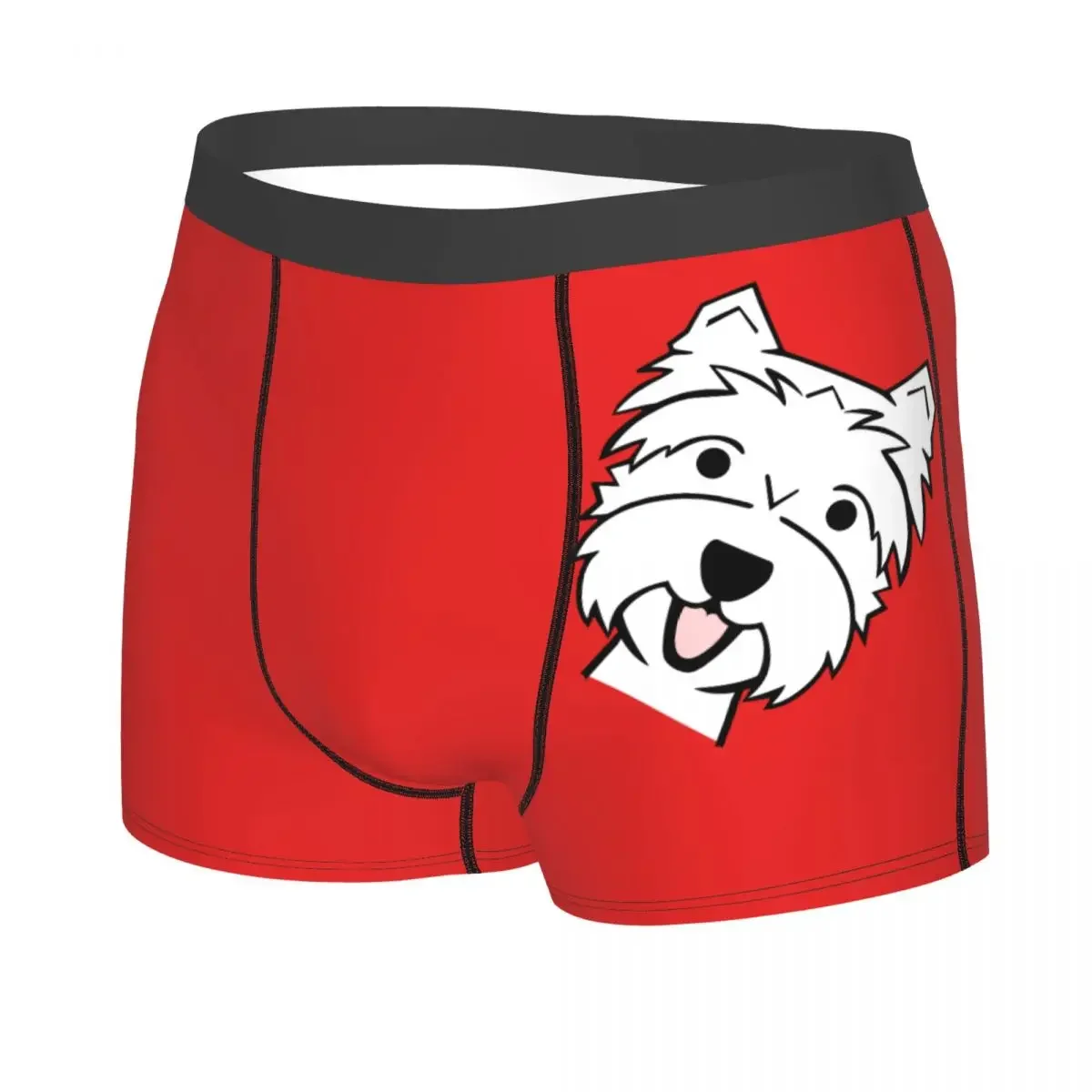 West Highland Terrier Boxer Shorts For Homme 3D Print Westie Dog Underwear Panties Briefs Breathable Underpants