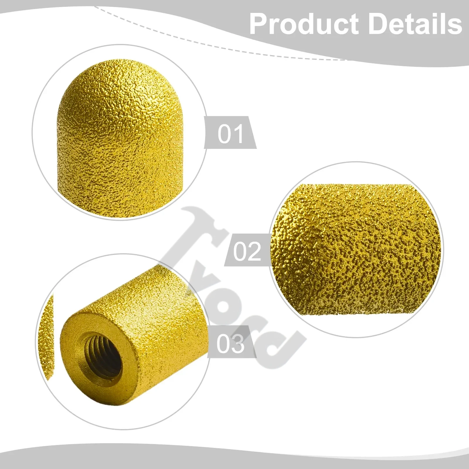 M10 الماس النحاس عجلة طحن المياه العودة إصبع بت قاطعة المطحنة التشذيب جلخ جولة رئيس لخلع الملابس حجر الكوارتز #5