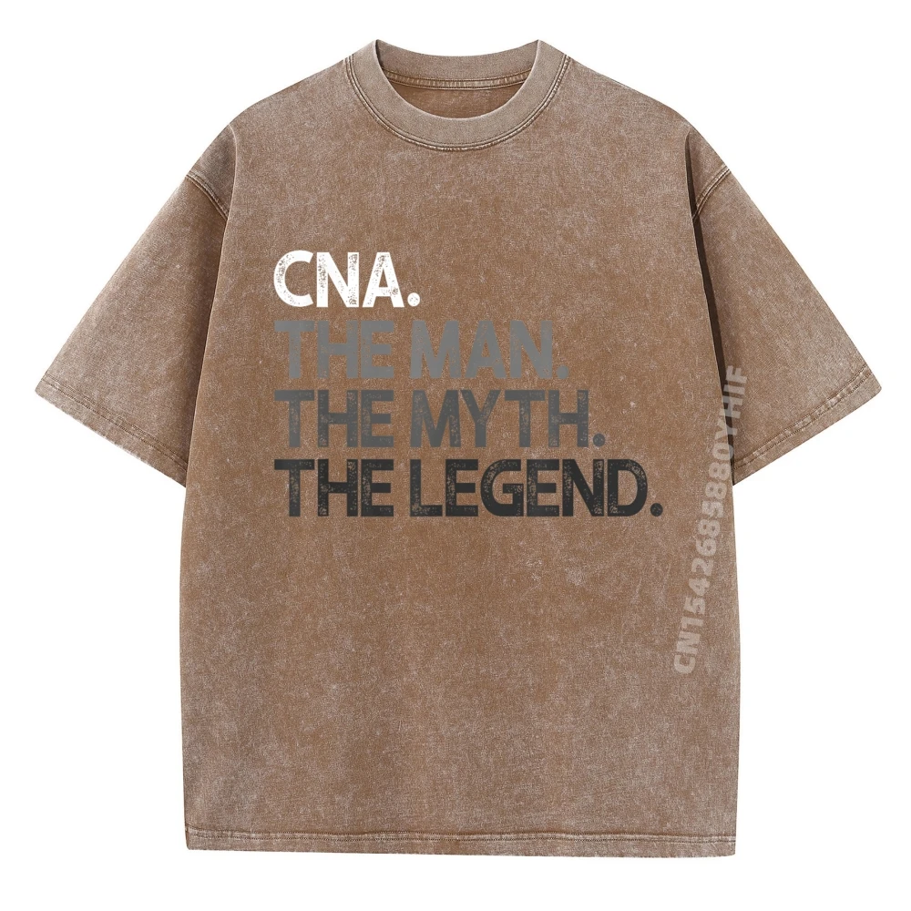 

Обычная футболка Мужская забавная графика Cna Giftscna The Man Myth Хлопковые мужские футболки Обычные футболки с короткими рукавами в стиле ретро