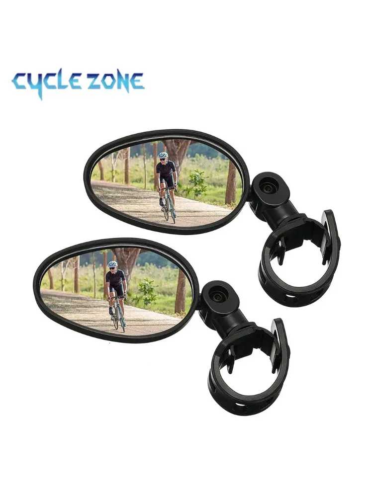 AliExpress NONE 2PCS Bicycle Rearview Mirror 360 Degree Adjustable Rotatable Universal Cycling Handlebar Rear View Mirrors for MTB Road Bike