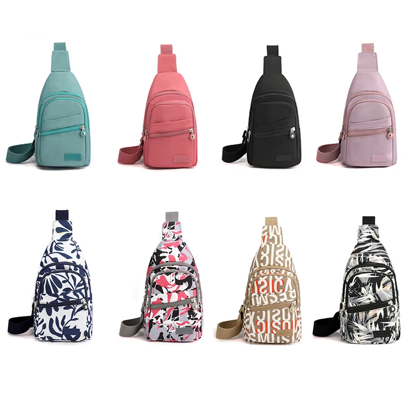 Sacs banane en nylon pour femmes et hommes, sacs de poitrine décontractés, sacs à main de sport de poche, sac de hanche de voyage, sacs de ceinture en poudre, mode