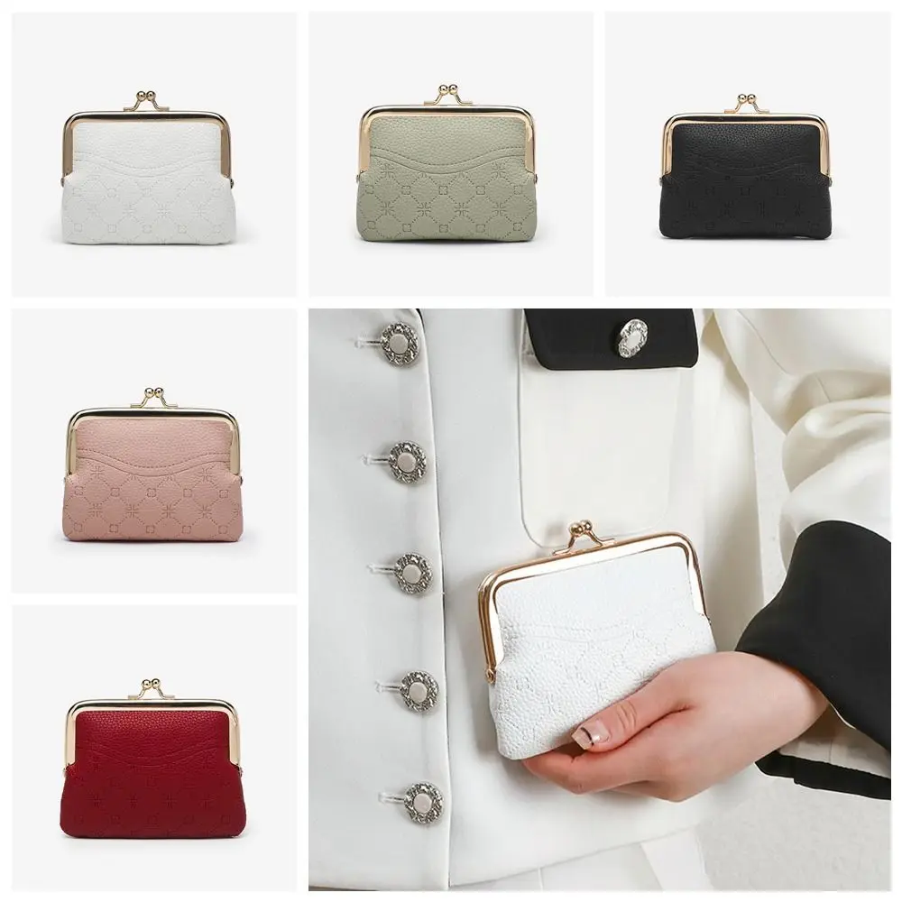 

Personality PU Leather Coin Purses Flower Stripe Women's Bags Small Money Bag Girls