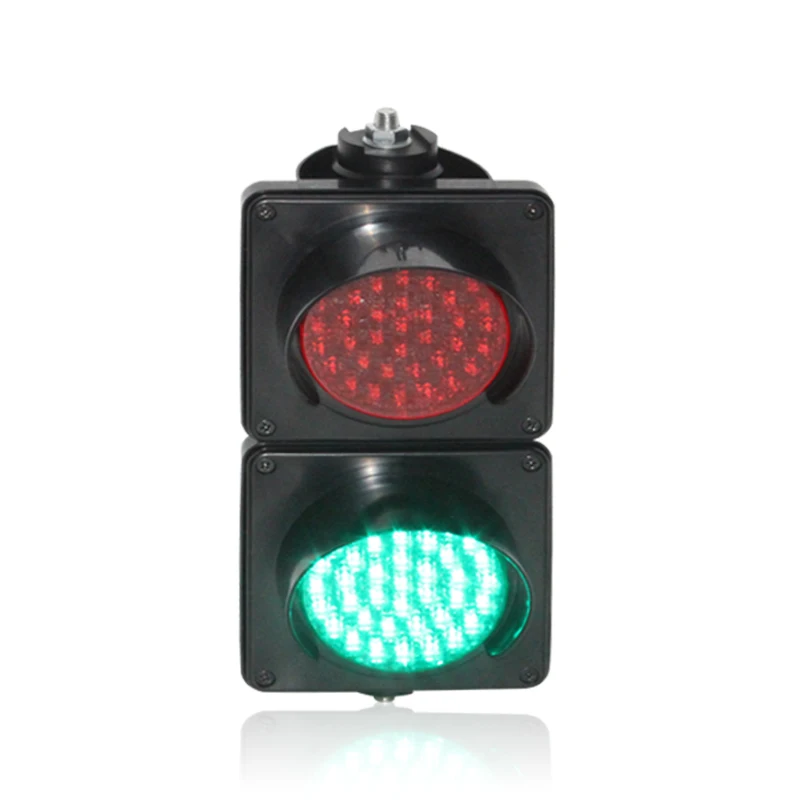 Colored Lens  DC12V DC24V AC85-265V 100mm Lamp Diameter Red Green LED Traffic Light For Parking Lots