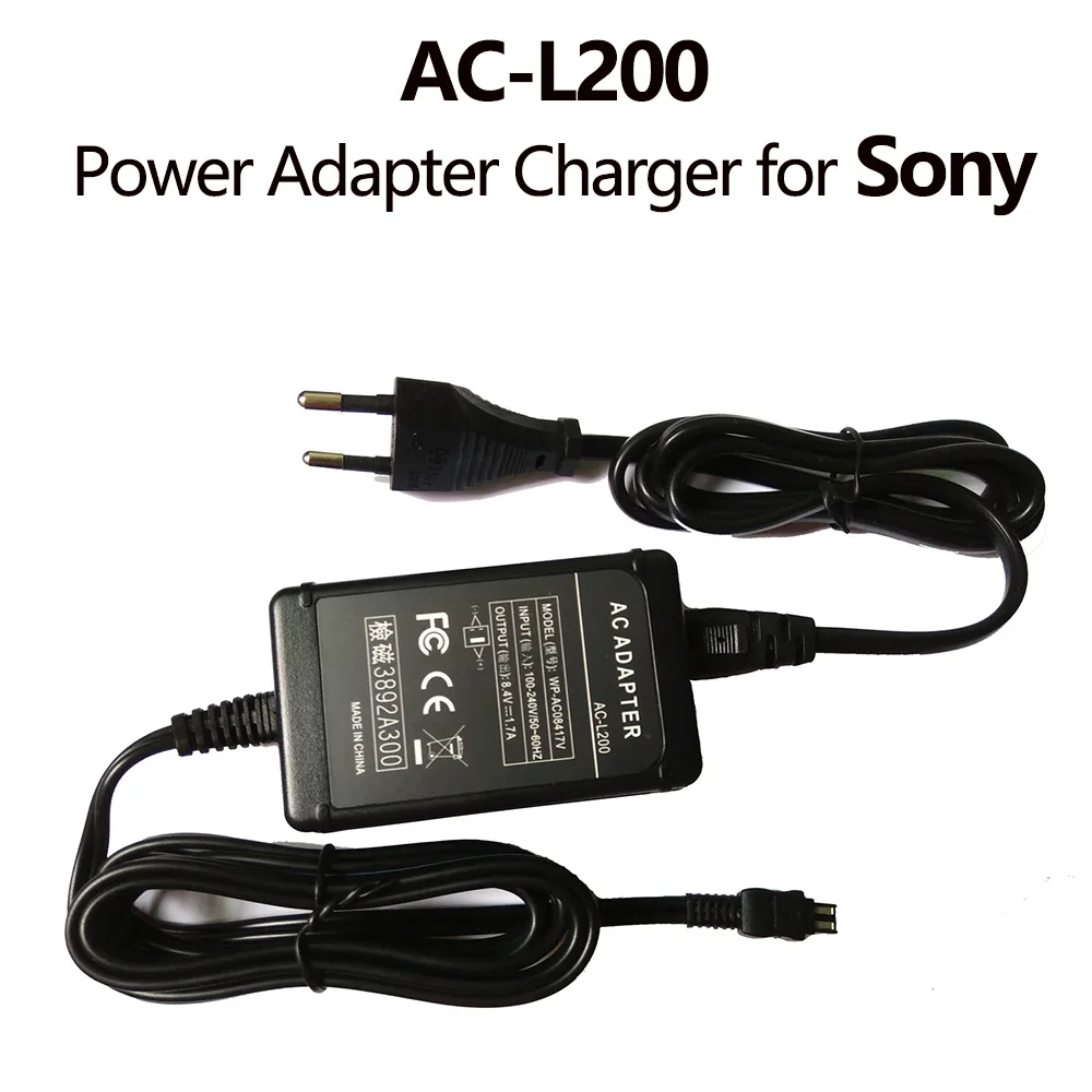 AC-L200 L200D L200B L200C Camera Power Adapter Charger Supply for Sony DCR-UX5 UX7 HDR-XR100 NEX VG20 VG30 VG900 DVD7 PXW-X70