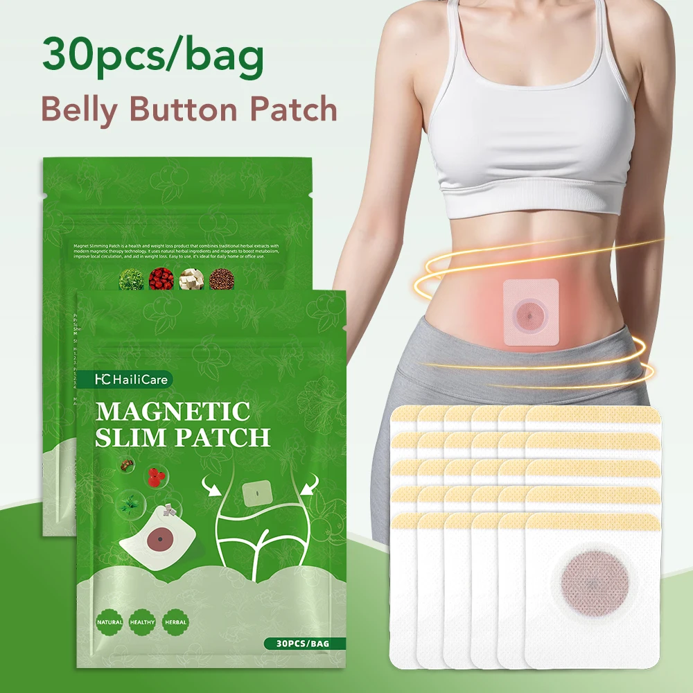 60PCS Body Shaping Patches Improve Stomach Belly Slimming Patch Fast Burning Fat Detox Abdominal Navel Sticker for Female Male