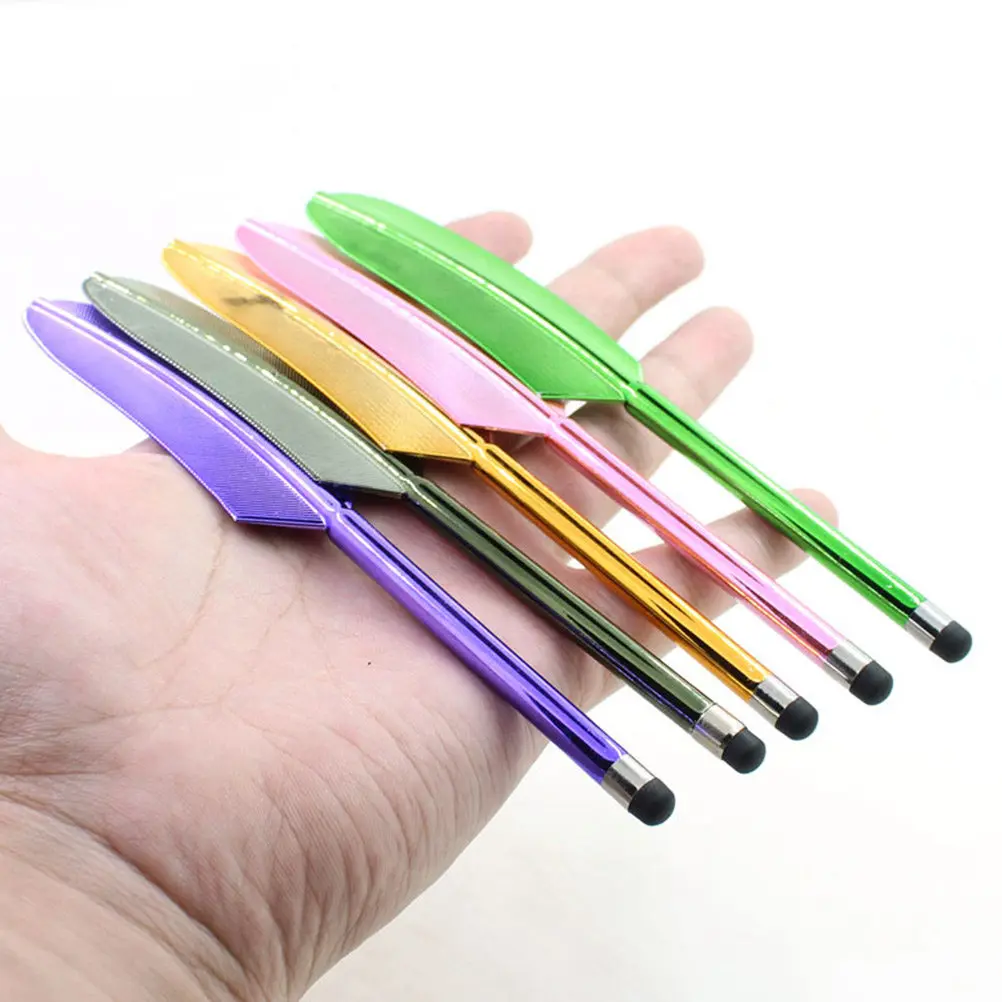 5Pcs Premium Metal Shaped Capacitive Stylus Pen for Smartphone Tablet Touch Screen Writing Drawing Smooth Skin Friendly