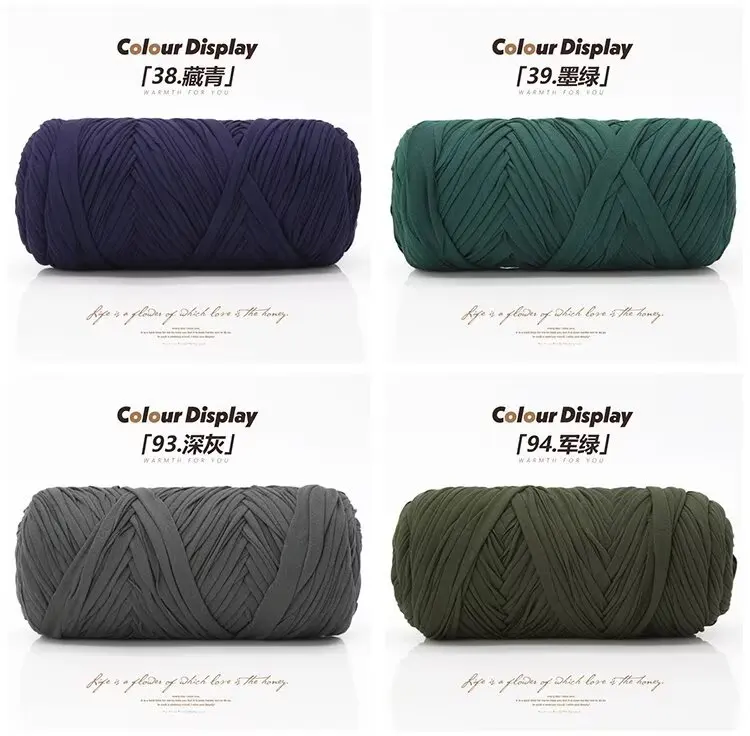 200 g/Stück Stoffgarn, Polyester, Häkel-T-Shirt-Garn, DIY-Basteln, Häkeln, Stricken – Taschen, Kissen, Puppen, Körbe 50 m/54 Yards – Detail 21