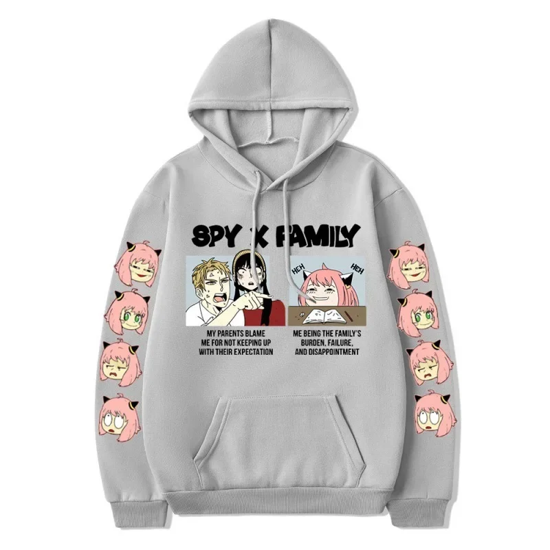 Anime Spy X Family Characters Leisure Life Women's Clothing Hoodies Street Trend Sports Style Creative Fashion Matching Fun