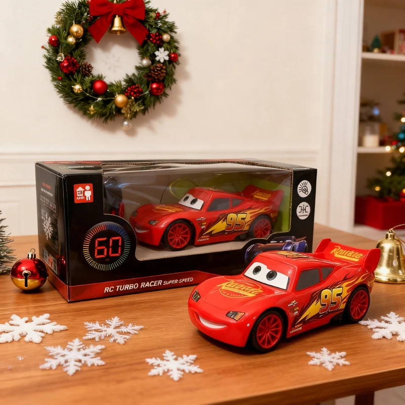 

2026 Disney аниме Pixar Cars 3, электрическая игрушечная машинка с молнией Mcqueen, детская игрушка с дистанционным управлением, имитация гонок, рождественские подарки