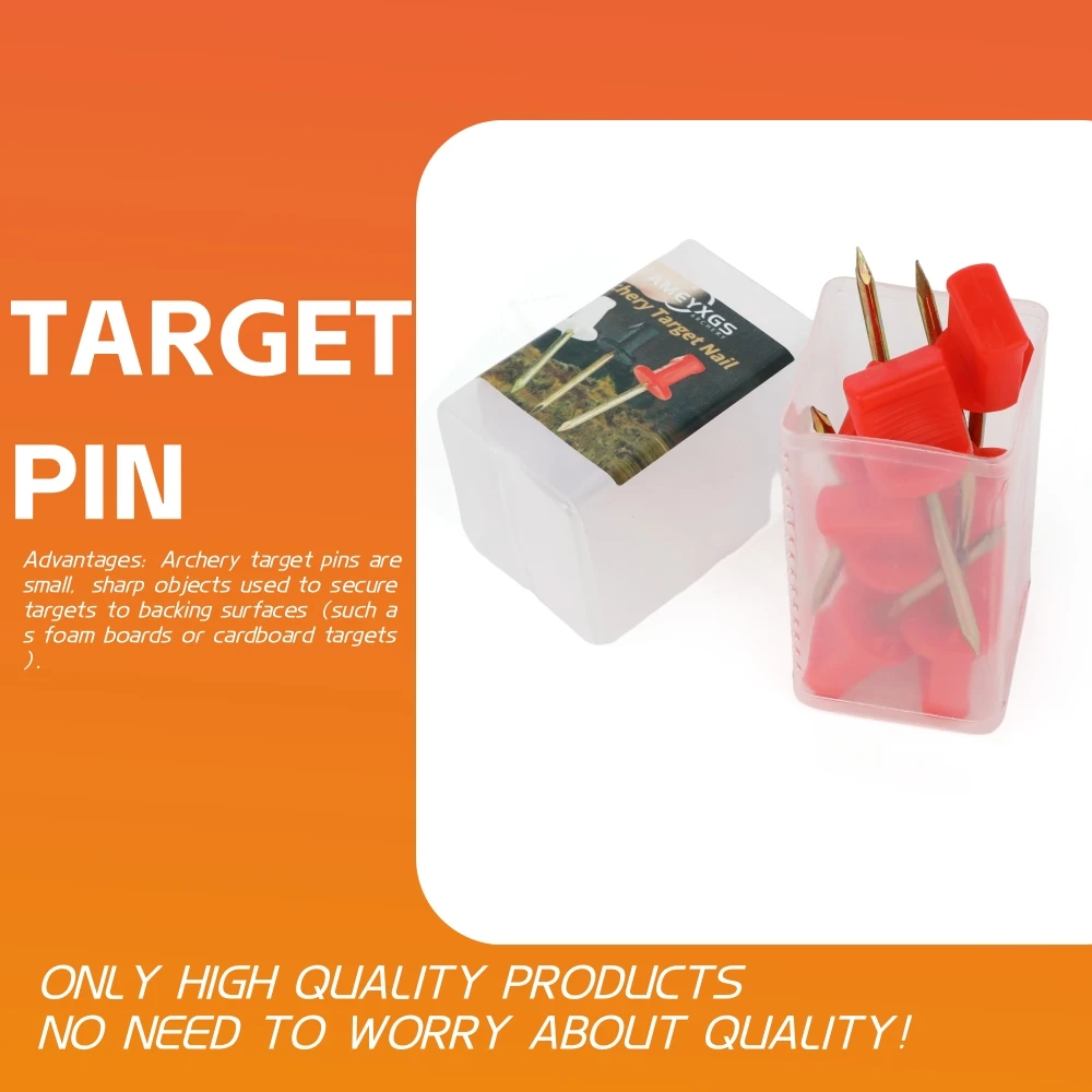 

10 шт. гвоздей для стрельбы из лука, из марганцевой стали, для фиксации мишени, для крепления бумажной поверхности мишени