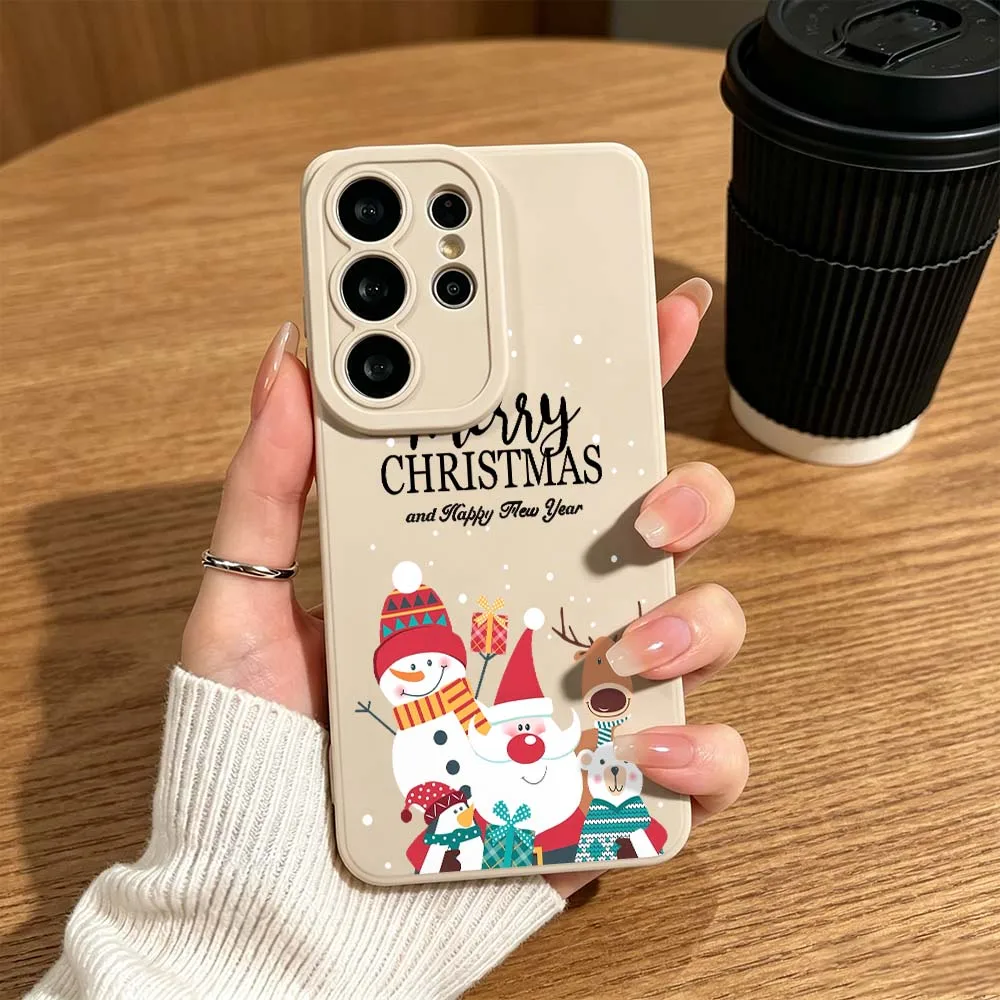 Cartoon Xmas Character Group Phone Case For Samsung Galaxy S26 S25 S24 S23 S22 S21 S20 Ultra Plus A15 A35 A54 A55 Soft Cover