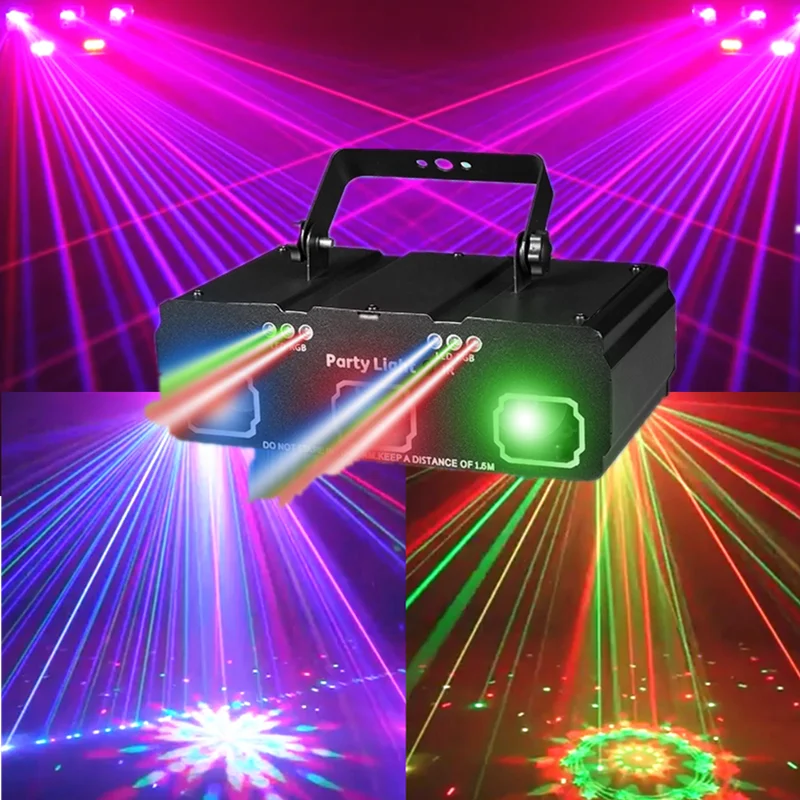 Party Lights DJ Disco Lights Strobe Lights Projection Light Voice Activated DMX512 Stage Light Karaoke KTV Bar Club Family Party