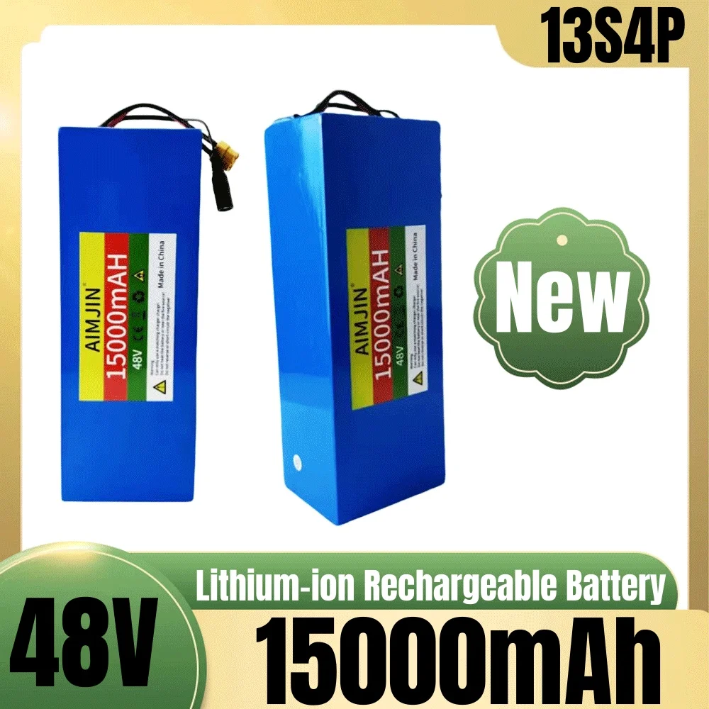 🎊🎊 48V 15AH 13S4P lithium battery 18650 500W  battery For various electronic devices and transportation equipment+charger