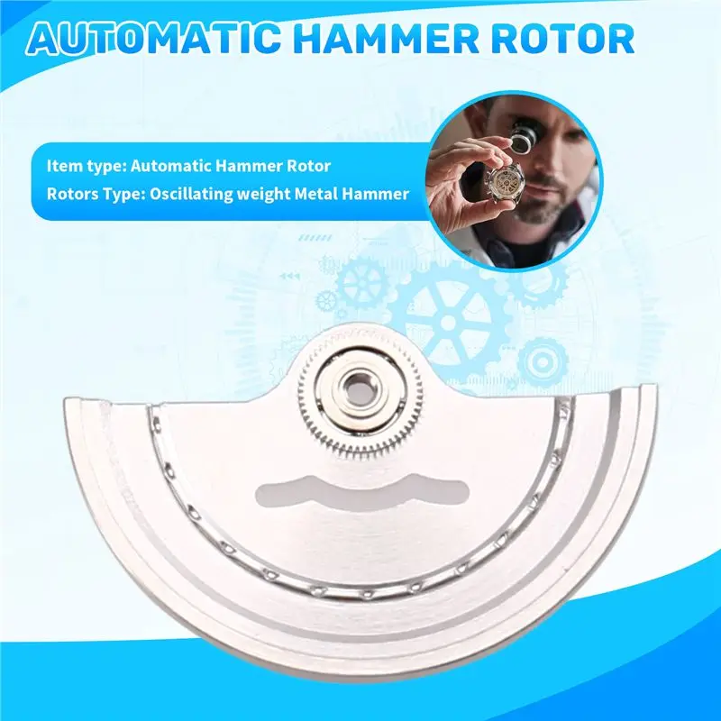 AA60-Para NH35 NH36 Movimentos de Relógio Rotor de Peso Oscilante Fit 4R 6R 7S NH34 NH35 NH36 NH38 Movimento Peças de Rotor Automático