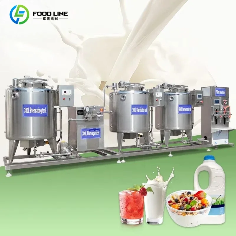 Professional Uht 50l Yogurt Mini Dairy Processing Factory Second-hand Small Cream Machine Production Line Price custom