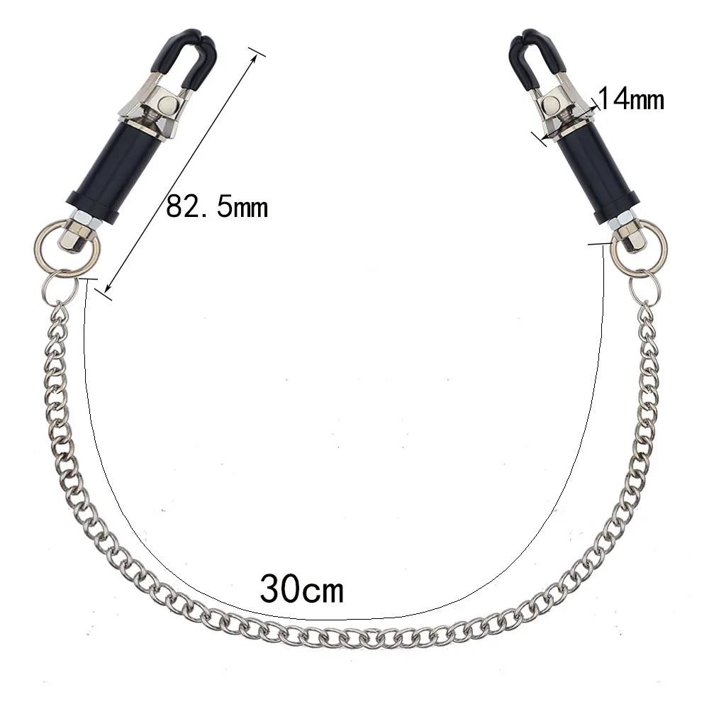 New Sex Breast Nipple Clamp Clips Silver Gold Purple Chain Nipple Clip Shaking Clamps Stimulate Clip Sex Slaves Adult Sex Toys