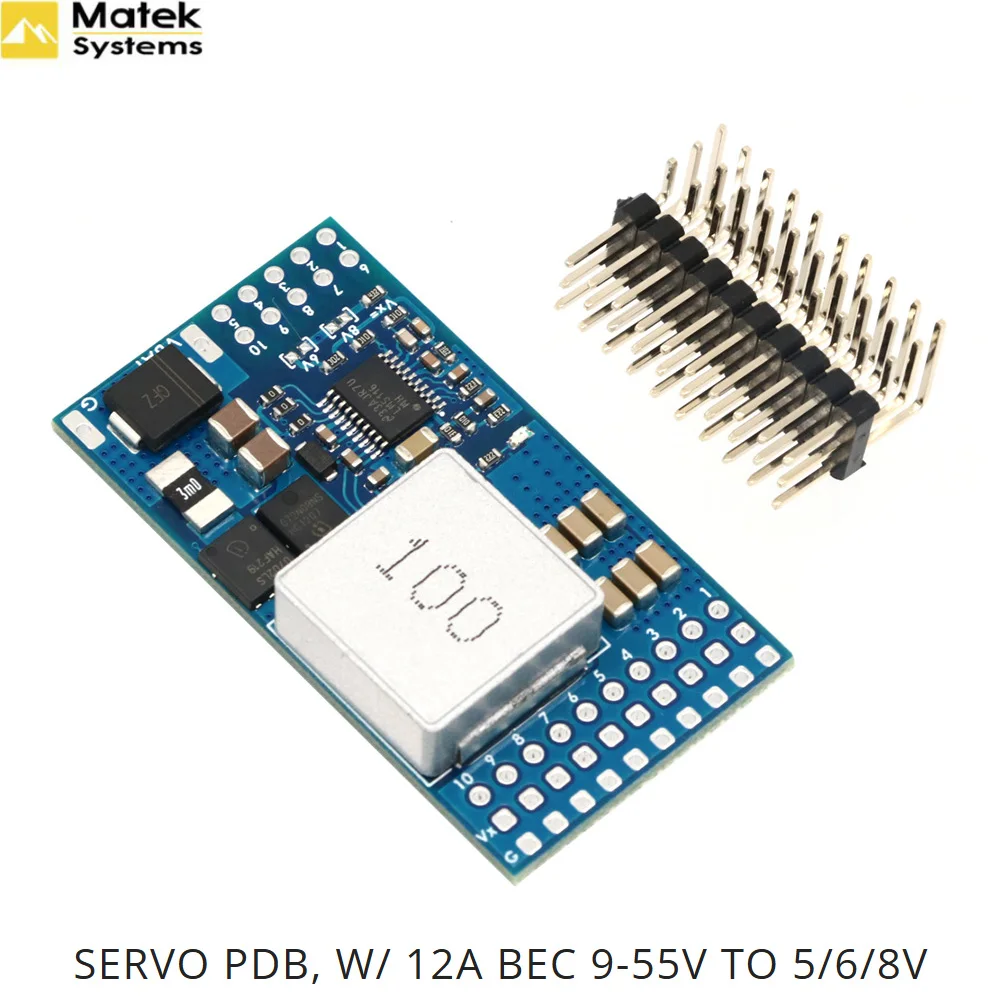 MATEK SVPDB-12S SERVO PDB With 12A BEC 9-55V TO 5/6/8V Power Distribution Board for RC Airplane Fixed-Wing Servo DIY Parts