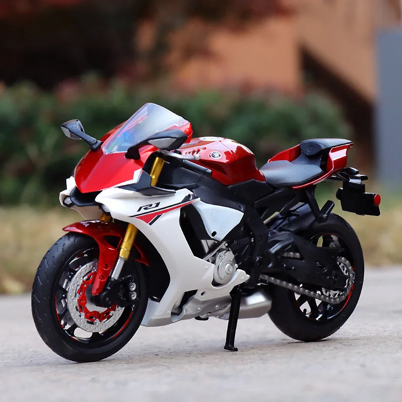 

1:12 YZF R1 модель мотоцикла из сплава, коллекция игрушечных транспортных средств, автобайк, амортизатор, внедорожный автоцикл, игрушечный автомобиль