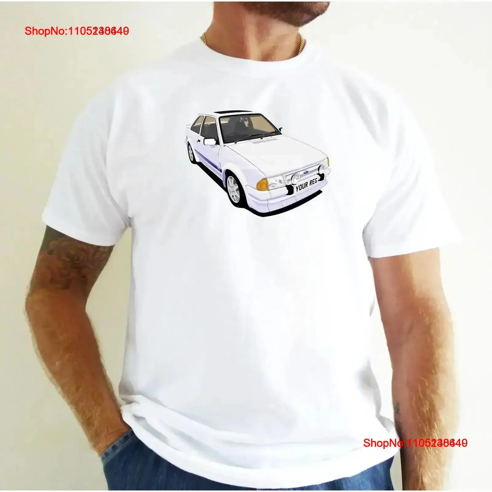 ESCORT RS TURBO S1 CAR ART T SHIRT PERSONALISE IT vintage Washed Stretched Comfortable Casual Top For Everyday Wear vintage